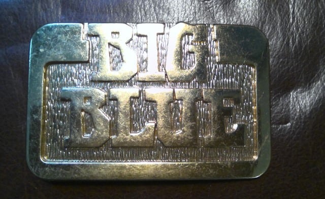 Vintage "Big Blue" Belt Buckle for sale