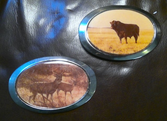 Set of 2 Vintage Animal Theme Belt Buckles for sale