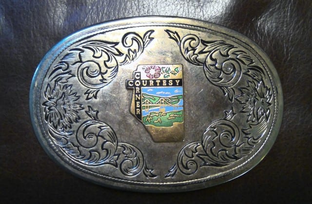 Vintage Rycroft Alberta - Courtesy Corner Belt Buckle for sale