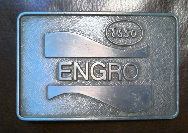 Vintage Esso Engro Farm Belt Buckle for sale