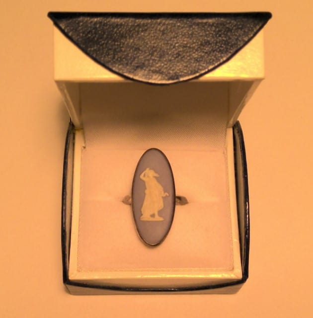 Vintage Sterling Silver Wedgwood Cameo Ring for sale