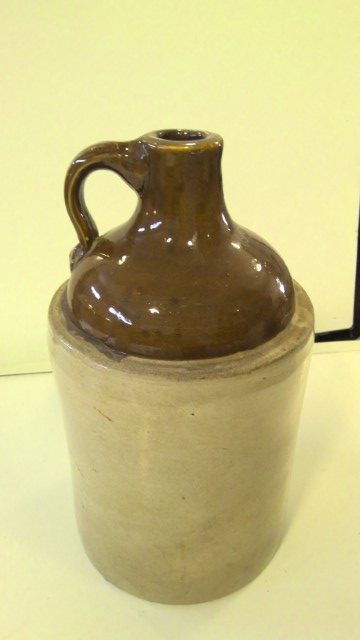 Crock Jug with Light Brown Glaze and no cork is shipping from heinventures.ca in Alberta, Canada