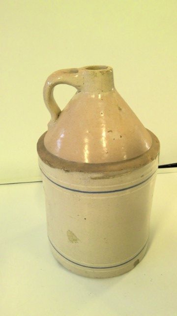 Crock Jug with Pinstripe Glazing for sale on heinventures.ca