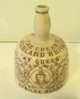 My queen whiskey whisky jug cream of highland whiskies jug bottle crock jubilee blend for sale