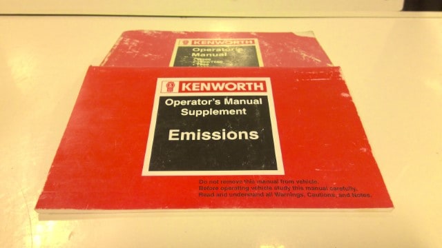 Kenworth Operator's Manual and Emissions Supplement for sale on heinventures.ca online