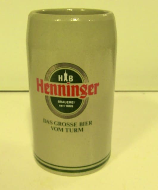 Henninger Bier Stoneware Mug for sale on heinventures.ca