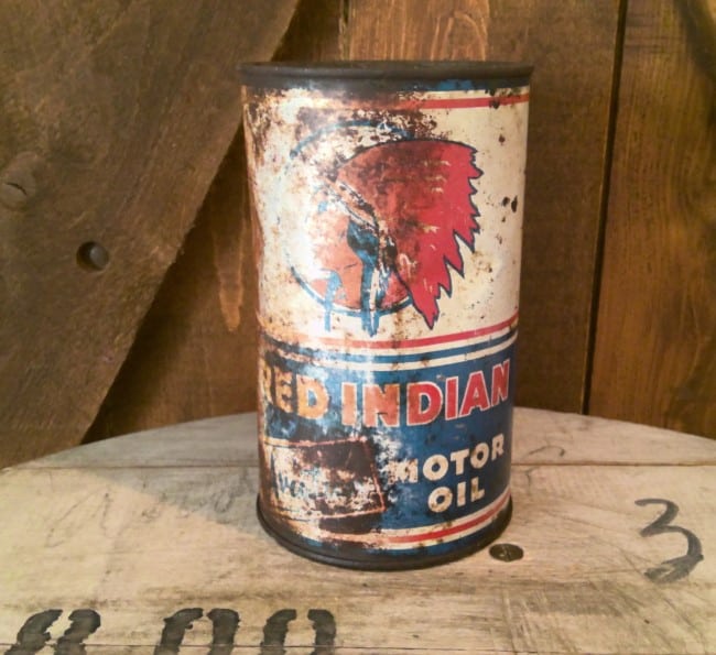 Red Indian Aviation Motor Oil Tin for sale