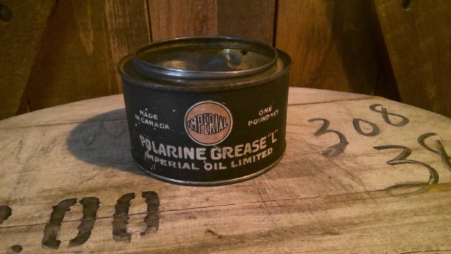 Imperial Oil Red Ball Polarine Grease Tin (c.1920s) for sale