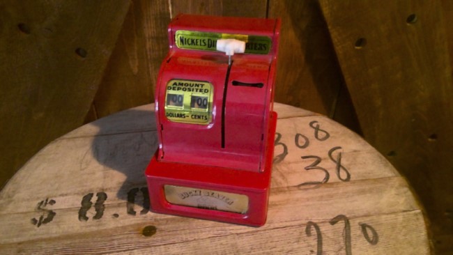 Vintage Bucky Beaver Locking Coin Bank for sale