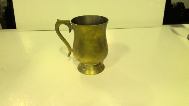 Vintage Brass Tankard Mug available for purchase from heinventures.ca