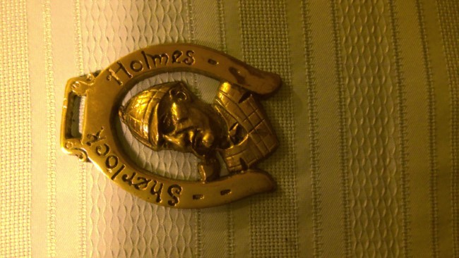 Sherlock Holmes Brass Horse Medallion for sale on heinventures.ca