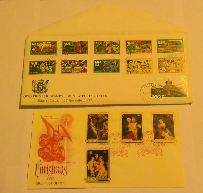 Niue First Day issue envelope and stamp collection envelope collection for sale