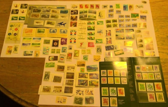 Huge lot of Unused Canadian Stamps 1968-1980s 150+ for sale