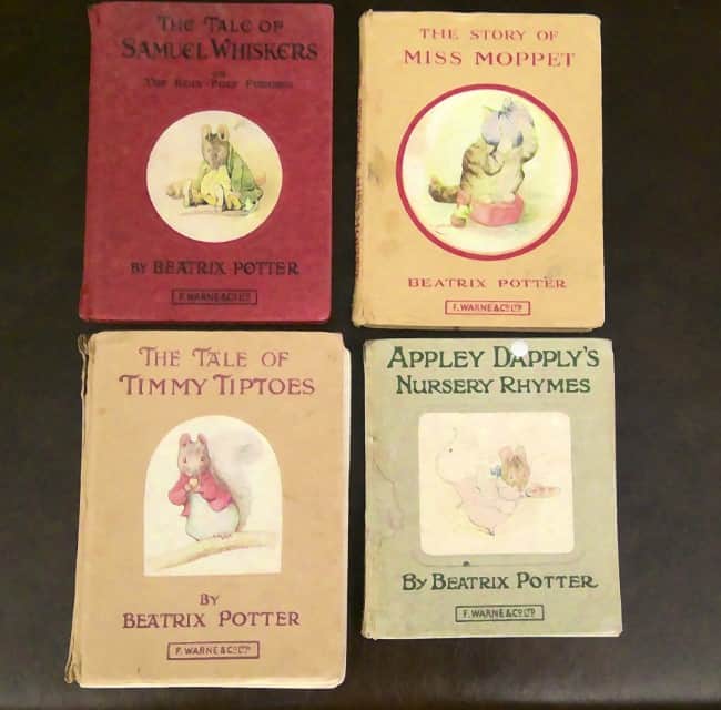 Lot of 4 Vintage Beatrix Potter Children's Books for sale