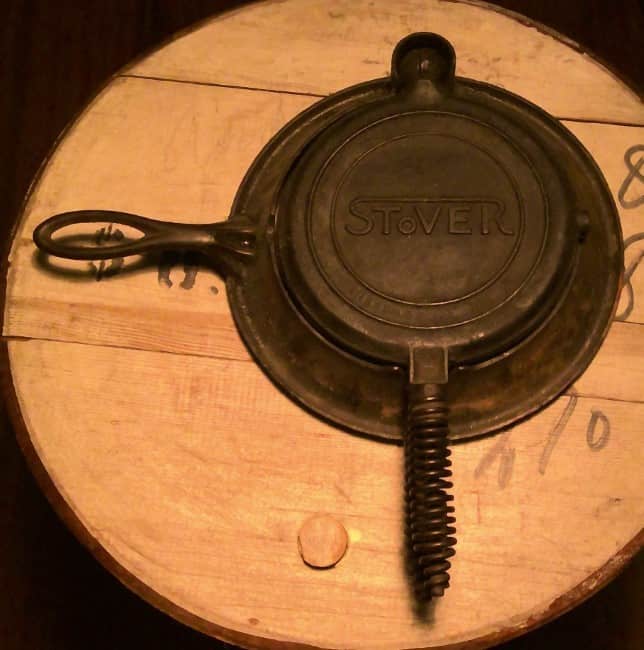 Rare waffle iron from Stover Manufacturing Co for sale