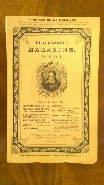 Blackwood's Magazine No. MCCCII April 1924 for sale