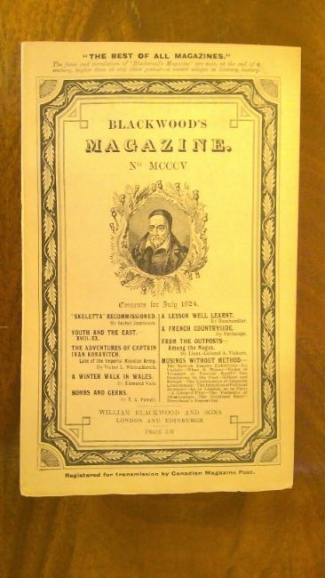 Blackwood's Magazine No. MCCCV July 1924 for sale