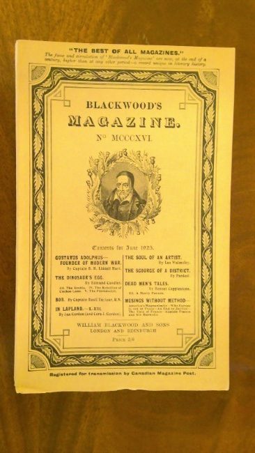 Blackwood's Magazine No. MCCCXVL June 1923 for sale