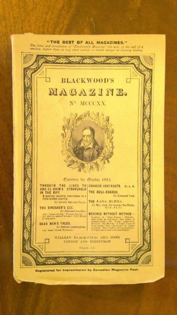 Blackwood's Magazine No. MCCCXX October 1923 for sale