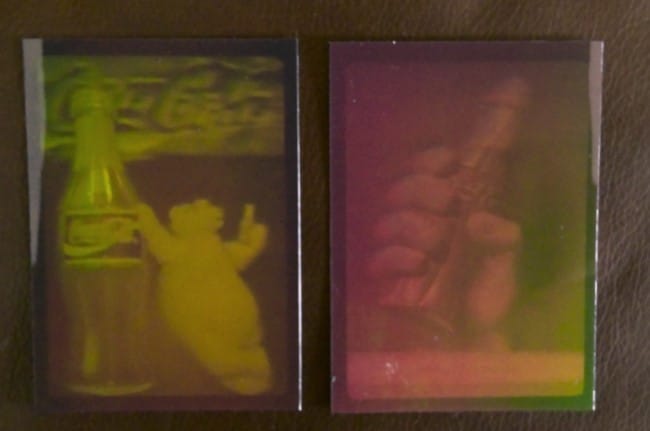 Set of 2 1995 Coca-Cola Hologram Collector Cards for sale