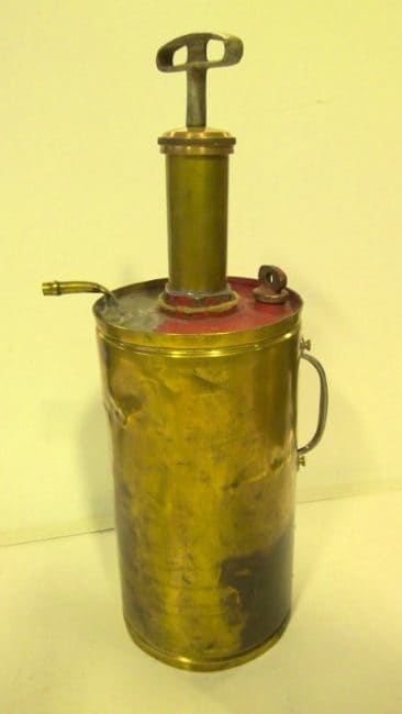 Vintage Brass Fire Extinguisher (small pump style) for sale