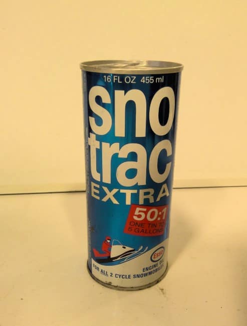 Vintage Esso Sno Trac Extra 50:1 Snowmobile Oil Can (full) for sale