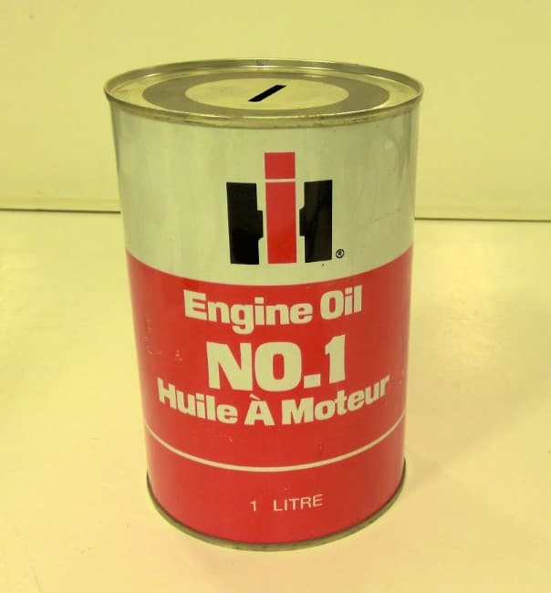 IH International Harvester Coin Bank Oil Can for sale