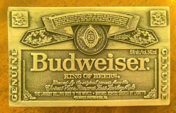 Vintage Budweiser Beer Belt Buckle for sale