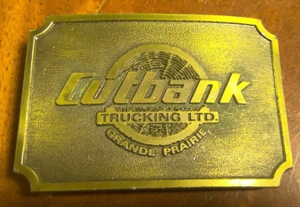 Vintage Cutbank Trucking Belt Buckle for sale