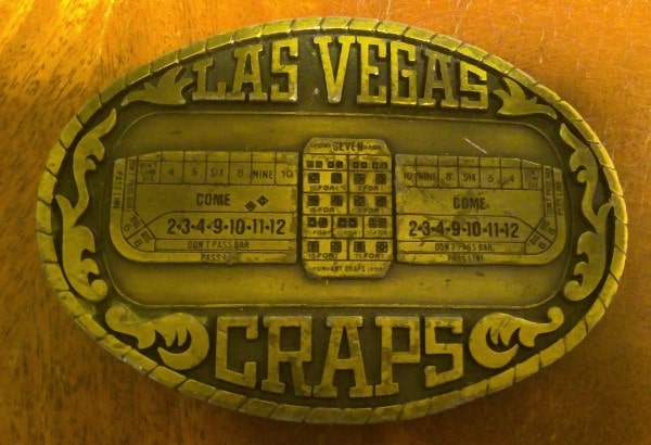 Vintage Las Vegas Craps Belt Buckle for sale