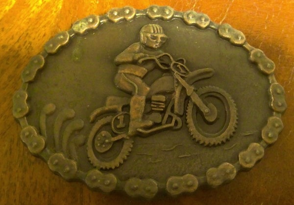 Vintage Dirt Biker Belt Buckle for sale