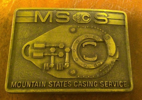 Mountain States Casing Service Vintage Belt Buckle for sale