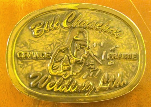 Bill Chascha's Welding Grande Prairie Belt Buckle for sale