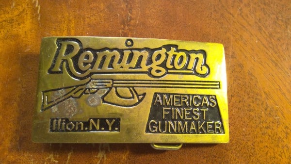 Vintage Brass Remington Brass Belt Buckle for sale