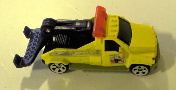 Side view of Matchbox Wrecker Truck 2002 for sale on heinventures.ca