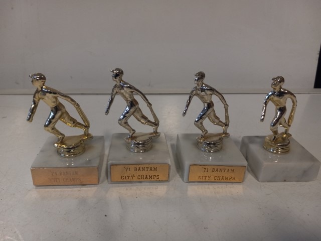 Lot of 4 Vintage 1970s Baseball Small Trophies for sale on heinventures.ca