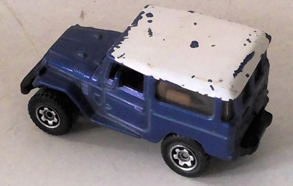 Close up of 2008 Matchbox 1968 Toyota Land Cruiser for sale on Hein Ventures' online store