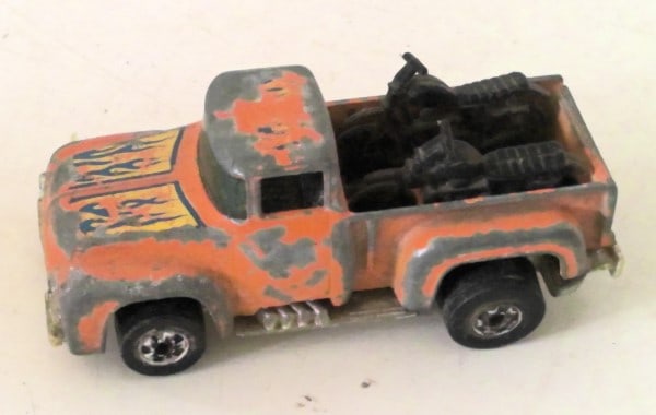 1973 Orange Hot Wheels Truck Hauling Motorbikes available on heinventures.ca online store