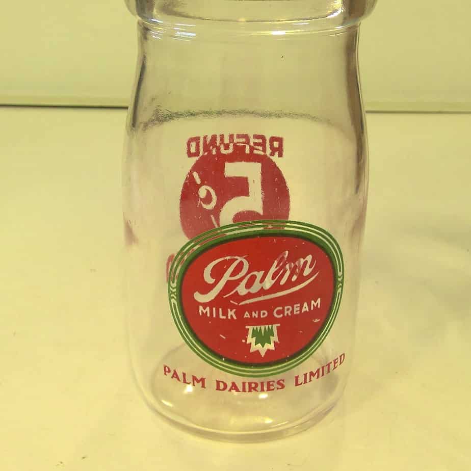 Palm Dairies (Edmonton) Wide Mouth Milk Bottle for sale