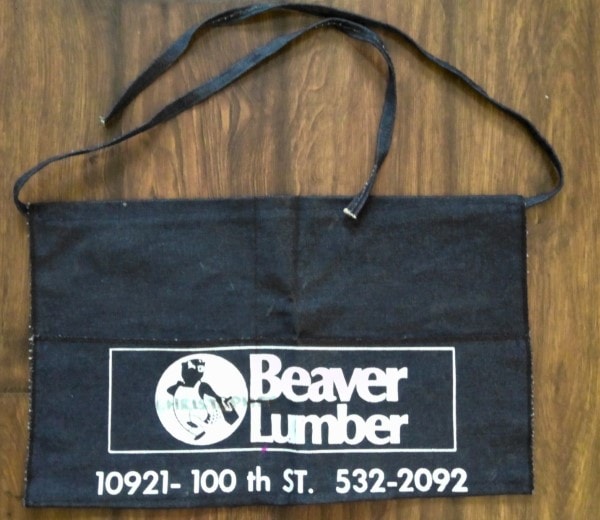 Vintage Denim Beaver Lumber Carpenters Apron - Grande Prairie Alberta for sale