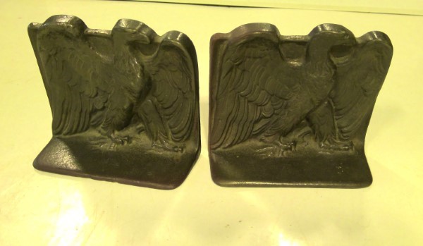 Antique Cast Iron Eagle Book Ends for sale