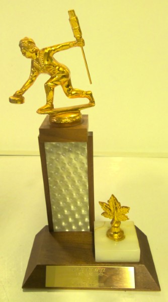 Vintage 1969 1st Place Curling Trophy for sale