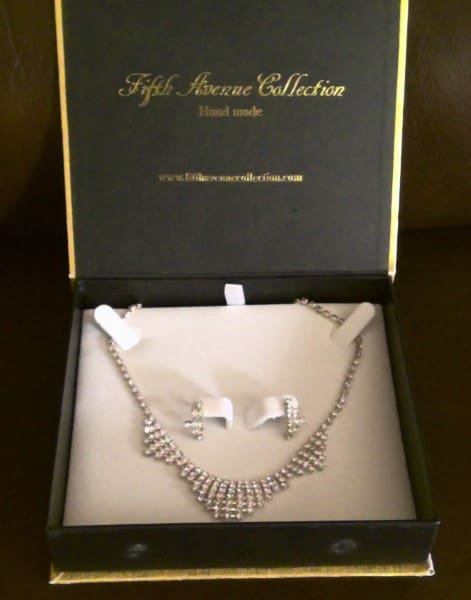 Vintage Fifth Avenue Collection Hand Made Choker Set (faux diamonds) for sale