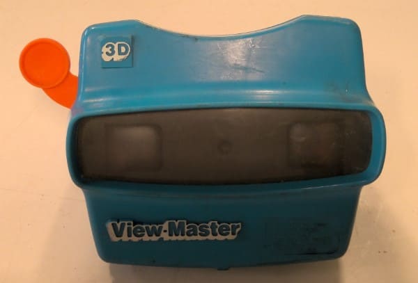 Vintage Blue View-Master with Orange Lever for sale on Hein Ventures' online store