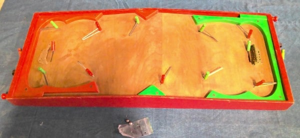 Vintage 1950s Munro Wooden Tabletop Hockey Game for sale on heinventures.ca