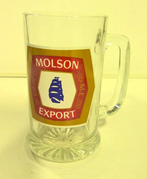 Vintage Molson Export Ale Glass Beer Mug for sale