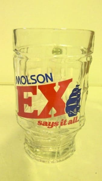 Molson Ex Says it All! Glass Beer Mug for sale