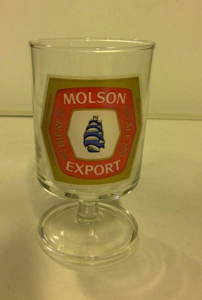 Vintage Molson Export Stemmed Beer Glass for sale