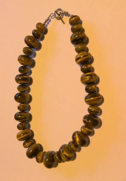 Vintage Tiger Eye Beaded Necklace for sale