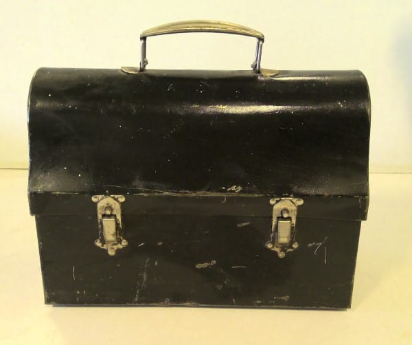 Vintage Metal Lunch Box - Made in Canada with Thermos Holder for sale